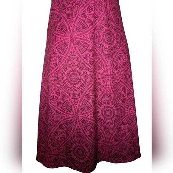 Prana Pink Maroon Mauve Purple Pattern Sporty Women's Small Dress Strap Short - Picture 5 of 11